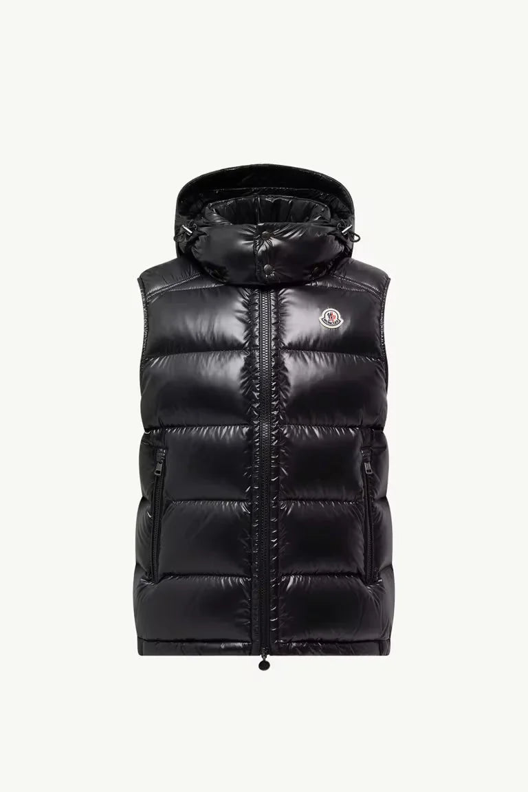 Moncler Hooded Down Vest – Black