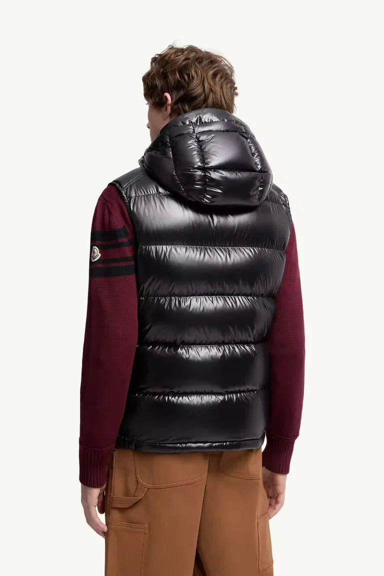 Moncler Hooded Down Vest – Black
